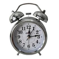 Relógio Despertador De Mesa Retrô Le-8121 Com Luz De Led