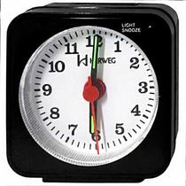 Relógio Despertador De Mesa Silencioso Analógico Herweg 2510