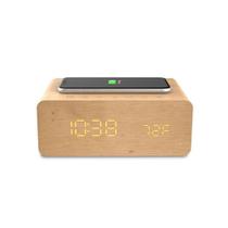 Relógio Despertador Digital Bluetooth c/ Carregador QI Charge Time p/ Smartphone, Mic e C