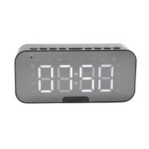 Relogio Despertador Digital Caixa De Som Bluetooth Radio Espelhado Usb Led G10 Preto Relogio Despertador Digital Caixa De Som Bluetooth Radio Espelhado Usb Led G10 Preto