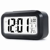 Relógio Despertador Digital Com Alarme Sensor Noturno Data