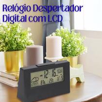 Relógio Despertador Digital com LCD Com Alarme Função Soneca Relógio Despertador Digital com LCD Com Alarme Função Soneca