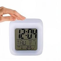 Relógio Despertador Digital Cubo Mesa Brilha Escuro Alarme Relógio Despertador Digital Cubo Mesa Brilha Escuro Alarme