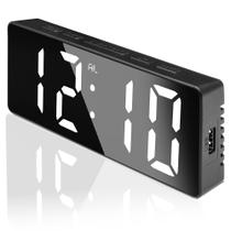 Relógio Despertador Digital De Cabeceira Moderno Led Mesa - Hxt
