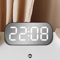 Relógio Despertador Digital De Mesa Com Espelho