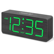 Relógio Despertador Digital DreamSky de Madeira com Dígitos Grandes Relógio Despertador Digital DreamSky de Madeira com Dígitos Grandes