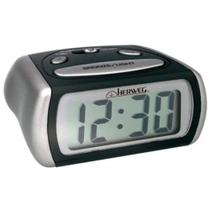 Relógio Despertador Digital Led Azul Herweg 2916-71 Cinza Metalico Relógio Despertador Digital Led Azul Herweg 2916-71 Cinza Metalico
