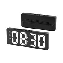 Relógio Despertador Digital LED Com Função Soneca, Display De Hora, Relógio De Mesa Eletrônico
