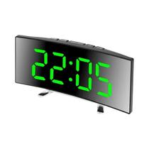 Relógio Despertador Digital LED Silencioso Com Grande Display E Design De Espelho Relógio Despertador Digital LED Silencioso Com Grande Display E Design De Espelho