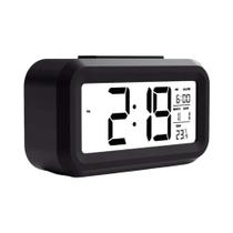 Relógio Despertador Digital Operado Por Bateria Com Sensor De Luz De Temperatura Interna, Luz De