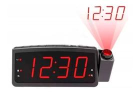 Relógio Despertador Digital Rádio Fm Usb Projetor De Hora