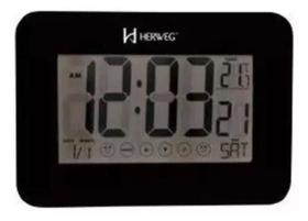 Relógio Despertador Digital Touch Herweg 2983-034 - Preto