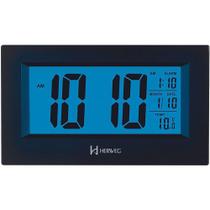 Relógio Despertador Digital Touch LED Luz Noturna Temperatura Herweg 2972 Relógio Despertador Digital Touch LED Luz Noturna Temperatura Herweg 2972