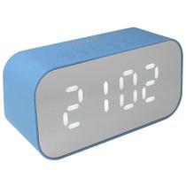 Relógio Despertador Espelho Caixa de Som Bluetooth Rádio FM - Durawell