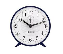 Relógio Despertador Herweg 2220 011 Mecânico Azul Escuro