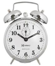 Relógio Despertador Herweg 2370 207 Cromado Picoteado Vintage