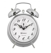 Relogio despertador herweg 2380 207 cromado picoteado Relogio despertador herweg 2380 207 cromado picoteado