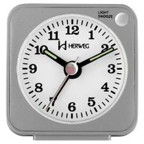 Relógio Despertador Herweg 2510 024 Cinza Iluminação Noturna Relógio Despertador Herweg 2510 024 Cinza Iluminação Noturna