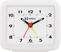 Relogio despertador herweg 2612-021 branco
