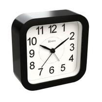 Relogio despertador herweg 2644-262 preto fosco