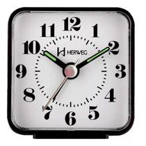 Relógio Despertador Herweg Quartz 2504-034 Preto