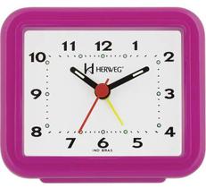 Relógio Despertador Herweg Rosa Papoula 2612-188