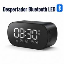 Relógio Despertador LED Digital Caixa Som Bluetooth 5.0 Espelhado Recarregável Relógio Despertador LED Digital Caixa Som Bluetooth 5.0 Espelhado Recarregável