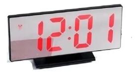Relógio Despertador Led Tela Espelhada C/ Alarme Temperatura