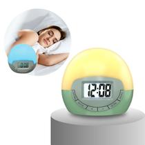 Relógio Despertador Luminária Digital Rádio FM
