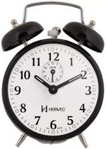 Relógio Despertador Mecânico Herweg Metal 2208-PR