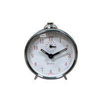 Relógio Despertador Mecânico Metal Herweg 2236 037 Rosa