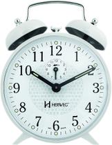 Relógio Despertador Mecânico Retrô - Herweg - Branco 2206