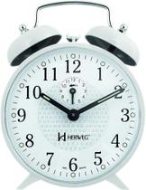 Relógio Despertador Mecânico Retrô - Herweg - Branco 2206