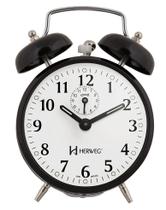 Relógio Despertador Preto Novo a cordas Antigo Retrô Herweg