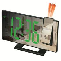 Relógio Despertador Projetor Led De Parede Data Temperatura Hora Linha Premium Relógio Despertador Projetor Led De Parede Data Temperatura Hora Linha Premium