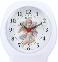 Relógio Despertador Quartz Anjinho Branco Herweg 2640