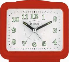 Relógio Despertador Quartz Herweg Som Alto Vermelho 2588-044