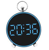 Relógio Despertador Redondo Gh8025 Retro Com Argola Led