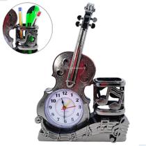 Relógio Despertador Violino Perfeito para Mesas, Salas e Escritórios com Toque Aventureiro ZB4032 - PDE Relógio Despertador Violino Perfeito para Mesas, Salas e Escritórios com Toque Aventureiro ZB4032 - PDE
