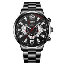 Relógio Deyros Masculino Black Aço Inox Quartz Pulseira