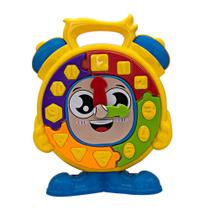 Relógio Didatico Colorido com Peças de Encaixar divertido para crianças brincar meninos - Sortidos
