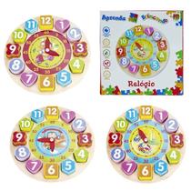 Relógio Didático em Madeira com Peças de Números e Quantidades - DM TOYS Relógio Didático em Madeira com Peças de Números e Quantidades - DM TOYS