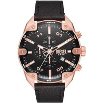 Relógio Diesel Cronógrafo Masculino DZ4607 Pulseira de Couro Novo Original com Nfe