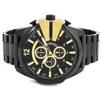 Relógio Diesel Dz4338 Preto Com Dourado Completo Relógio Diesel Dz4338 Preto Com Dourado Completo