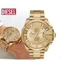 Relógio Diesel Dz4360 Dourado Mega Chief Completo