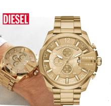 Relógio Diesel Dz4360 Mega Chief Dourado Caixa 52mm Aço Inox