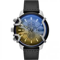 Relógio Diesel DZ4584 griffed Masculino Cronográfo caixa aço e pulseira em couro