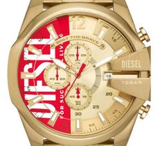 Relógio Diesel Mega Chief Dz4642 Gold Chronograph Dourado
