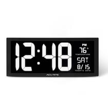 Relógio digital AcuRite 75159M 14,5 polegadas LED branco grande