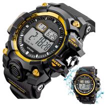 relogio digital ajustavel silicone masculino preto prova dagua grande esportivo corrida robusto